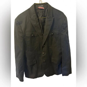 Express Black Military Slim Cut Blazer, Size 40s